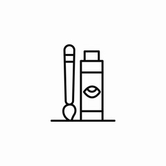 makeup brush container icon sign vector