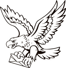 Obraz premium Eagle Mail Courier Emblem