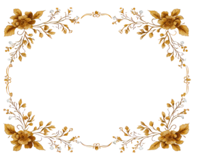 Ornate gold-toned floral frame