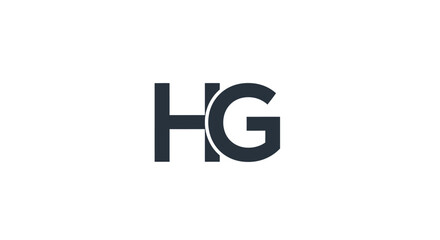 Modern hg monogram logo design for branding and identity