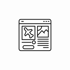 Fototapeta premium travel planning website icon sign vector