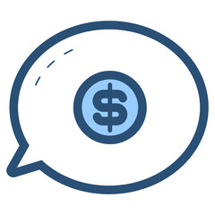 dollar money talk icon