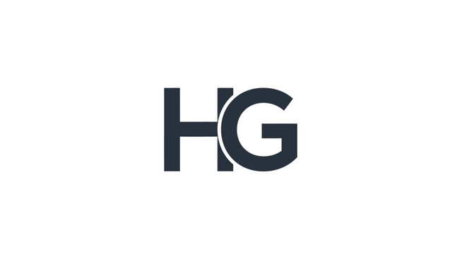 Modern hg monogram logo design for branding and identity