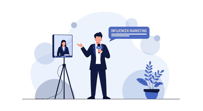 The concept of influencer marketing through live broadcast and communication effectively promotes