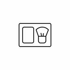 makeup palette brush icon sign vector