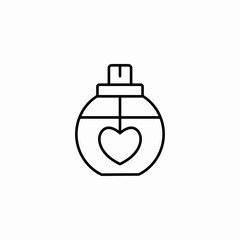 perfume bottle heart icon sign vector