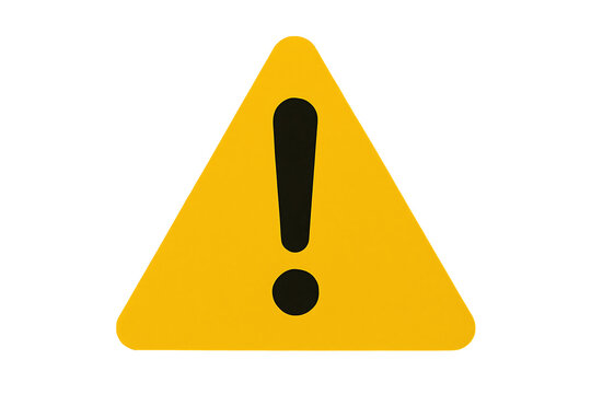 Simple yellow warning triangle isolated on black background caution danger symbol sign with exclamation mark safety road signage concept awareness prevention attention
