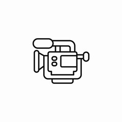 professional video camera icon sign vector