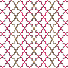 Pink and Beige Trellis Pattern with Transparent Background on Black Seamless Tile