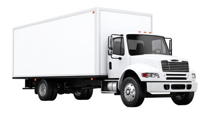 White box truck, front view (3)