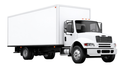 White box truck, front view (3)