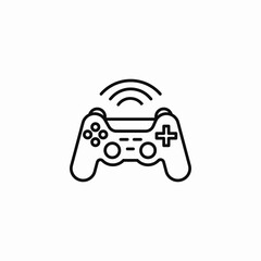wireless game controller icon sign vector