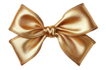 Golden satin ribbon bow, elegant and luxurious (1)