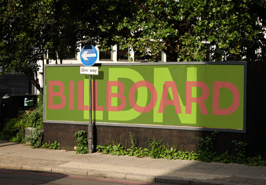 Blank Billboard Mockup Design in London street