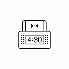 smart clock radio icon sign vector