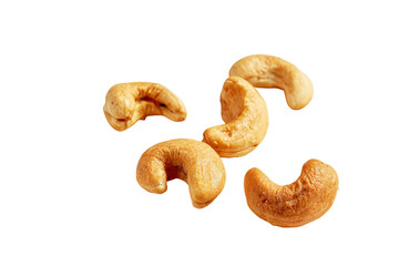 Roasted cashews scattered