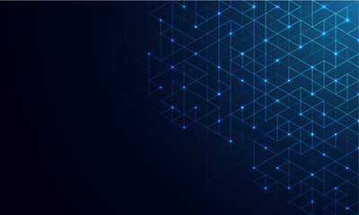 Abstract technology background with a geometric pattern of triangle shapes. Graphic design element