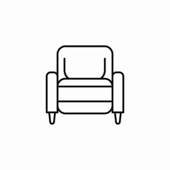 comfortable arm chair icon sign vector