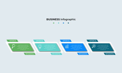 Steps Timeline Infographics Design Template