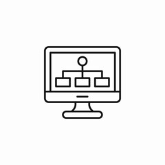 computer network structure icon sign vector