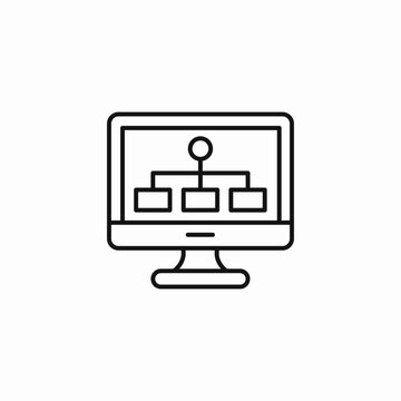 computer network structure icon sign vector