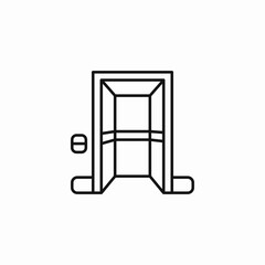elevator door open icon sign vector
