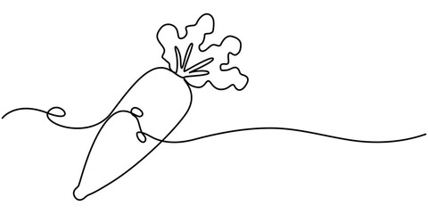 Continuous one line drawing of radish, In minimalist modern style vector illustration, representing fresh vegetable and organic food concept outline. 