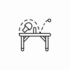 playing table tennis icon sign vector