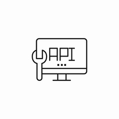 api development wrench icon sign vector