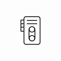 audio cassette recorder icon sign vector