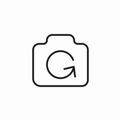 camera reload turnaround icon sign vector