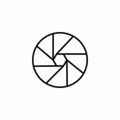 camera lens aperture icon sign vector