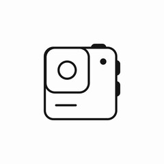 compact action camera icon sign vector