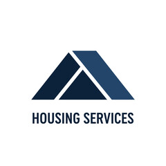 Abstract Geometric Roofline Logo for Housing Services