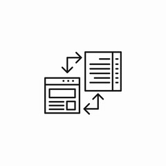 data exchange synchronize icon sign vector