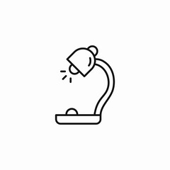 desk flexible lamp icon sign vector
