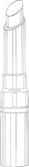 Minimalist Lipstick Tube Line Drawing for Beauty Products