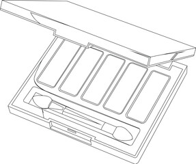 Minimalist Eyeshadow Palette Drawing with Brush Included