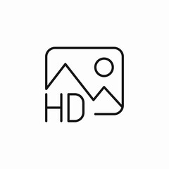 high definition image icon sign vector