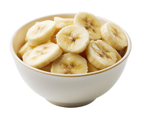 Sliced bananas in a white bowl (1)