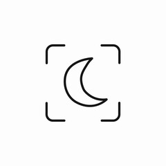 night mode focus icon sign vector
