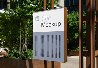 Outdoor Vertical Sign Mockup