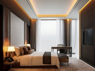 hotel room interior visualization