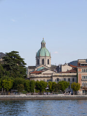 an ancient church in an old European city