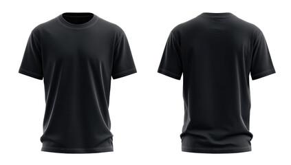 Dark gray t-shirt, front and back view