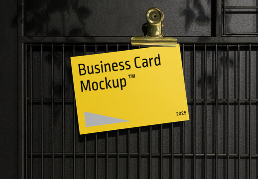 Hanging Business Card Mockup