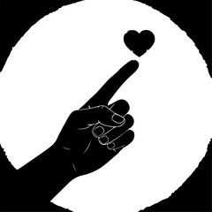 Abstract geometric silhouette with vibrant color accents