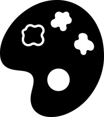 Abstract geometric pattern with vibrant color accents silhouette