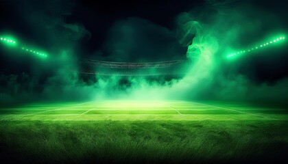 smoke green background dark ground light smell toxic black bad fog stadium stink mist background green grass smoke cloud fart soccer night field dust poison potion floating sport transparent dirty