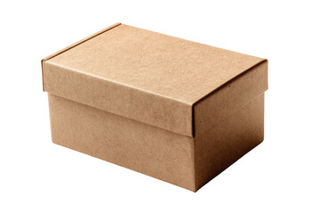 Light beige cardboard box, rectangular, closed